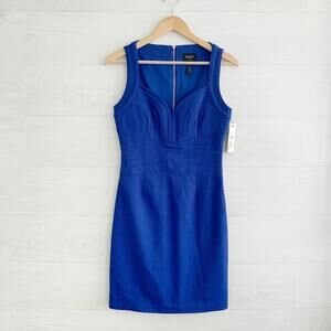 NWT Laundry by Shelli Segal - Sapphire blue stretch sheath dress, sz 4
